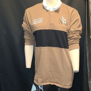 WXYZ Men’s Rugby “Free Your Mind, Dreams become reality” Brown Size LARGE